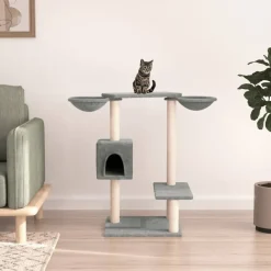 MAISON EXCLUSIVE - Arbre à chat avec griffoirs gris clair 82 cm