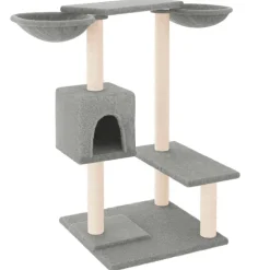 MAISON EXCLUSIVE - Arbre à chat avec griffoirs gris clair 82 cm