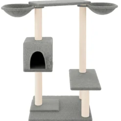 MAISON EXCLUSIVE - Arbre à chat avec griffoirs gris clair 82 cm