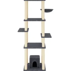 MAISON EXCLUSIVE - Arbre à chat avec griffoirs en sisal gris foncé 154 cm