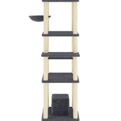 MAISON EXCLUSIVE - Arbre à chat avec griffoirs en sisal gris foncé 154 cm