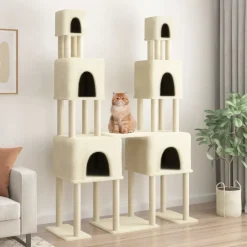 MAISON EXCLUSIVE - Arbre à chat avec griffoirs en sisal crème 199 cm