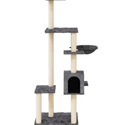MAISON EXCLUSIVE - Arbre à chat avec griffoirs en sisal gris foncé 142 cm
