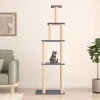 MAISON EXCLUSIVE - Arbre à chat avec griffoirs en sisal gris foncé 183 cm