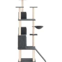MAISON EXCLUSIVE - Arbre à chat avec griffoirs en sisal gris foncé 175 cm