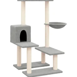 MAISON EXCLUSIVE - Arbre à chat avec griffoirs en sisal gris clair 94,5 cm