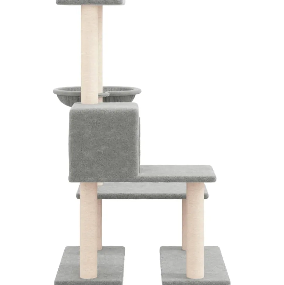 MAISON EXCLUSIVE - Arbre à chat avec griffoirs en sisal gris clair 94,5 cm