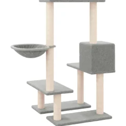 MAISON EXCLUSIVE - Arbre à chat avec griffoirs en sisal gris clair 94,5 cm