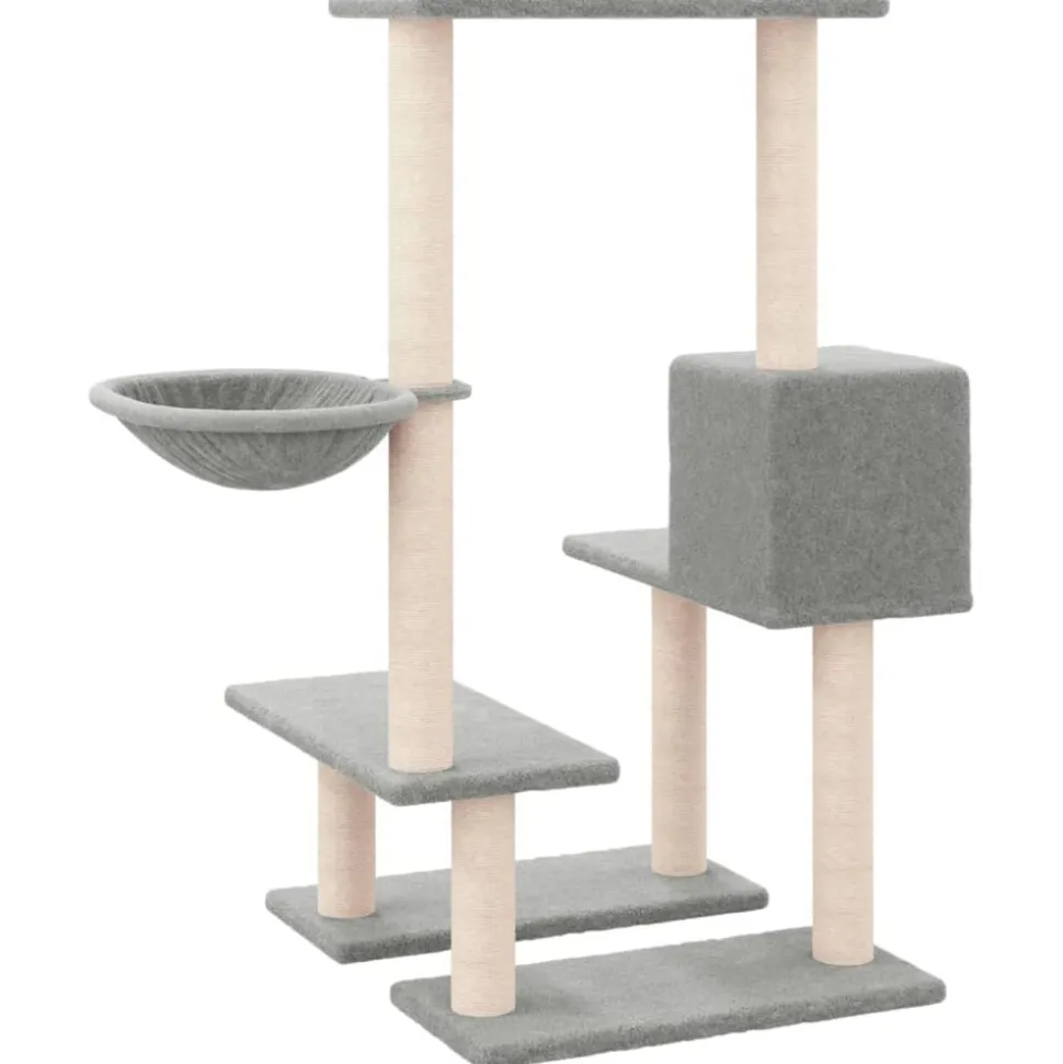 MAISON EXCLUSIVE - Arbre à chat avec griffoirs en sisal gris clair 94,5 cm