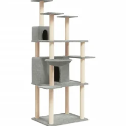 MAISON EXCLUSIVE - Arbre à chat avec griffoirs en sisal gris clair 166 cm
