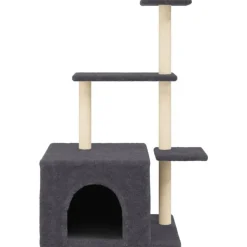 MAISON EXCLUSIVE - Arbre à chat avec griffoirs en sisal gris foncé 110 cm