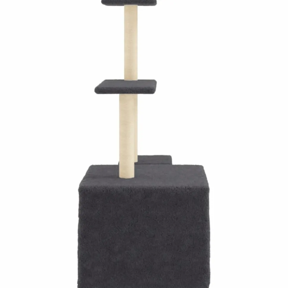 MAISON EXCLUSIVE - Arbre à chat avec griffoirs en sisal gris foncé 110 cm