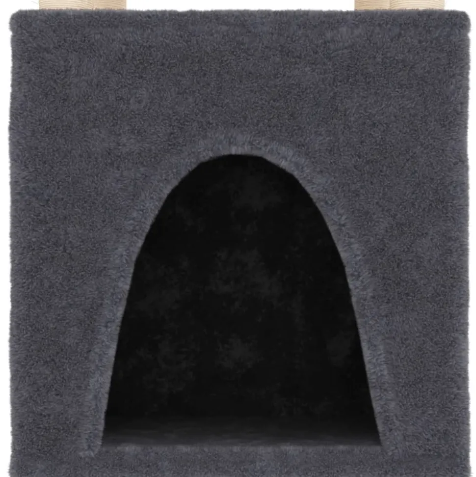 MAISON EXCLUSIVE - Arbre à chat avec griffoirs en sisal gris foncé 147 cm