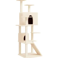 MAISON EXCLUSIVE - Arbre à chat avec griffoirs en sisal crème 153 cm