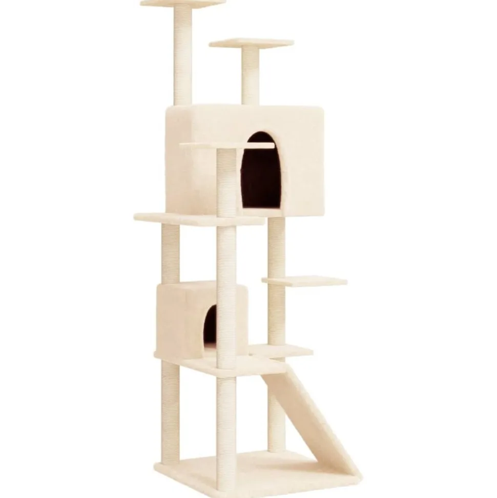 MAISON EXCLUSIVE - Arbre à chat avec griffoirs en sisal crème 153 cm