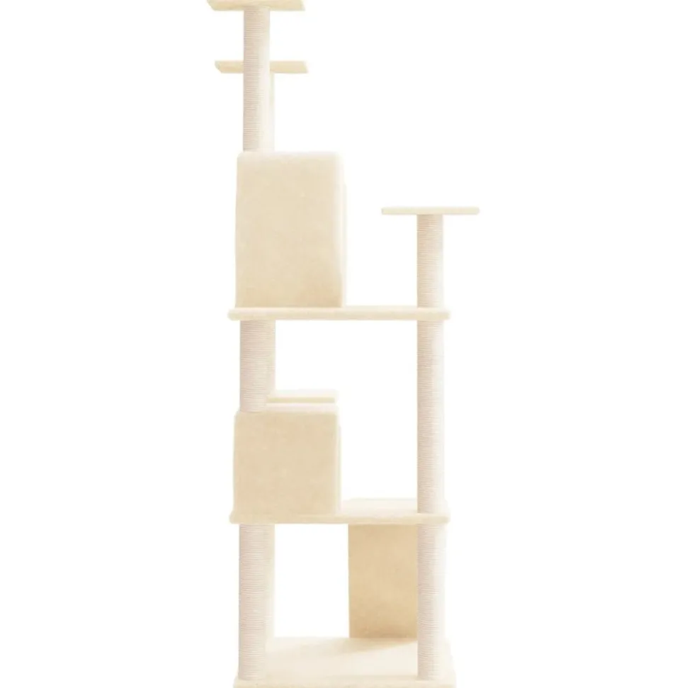MAISON EXCLUSIVE - Arbre à chat avec griffoirs en sisal crème 153 cm