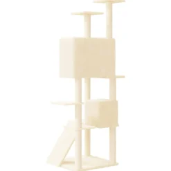 MAISON EXCLUSIVE - Arbre à chat avec griffoirs en sisal crème 153 cm