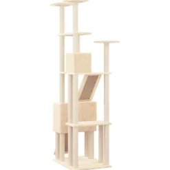 MAISON EXCLUSIVE - Arbre à chat avec griffoirs en sisal crème 190 cm
