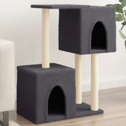 MAISON EXCLUSIVE - Arbre à chat avec griffoirs en sisal gris foncé 86 cm