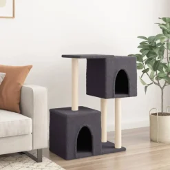 MAISON EXCLUSIVE - Arbre à chat avec griffoirs en sisal gris foncé 86 cm