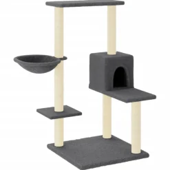 MAISON EXCLUSIVE - Arbre à chat avec griffoirs en sisal gris foncé 95 cm