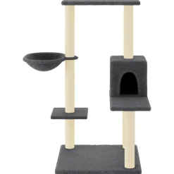 MAISON EXCLUSIVE - Arbre à chat avec griffoirs en sisal gris foncé 95 cm