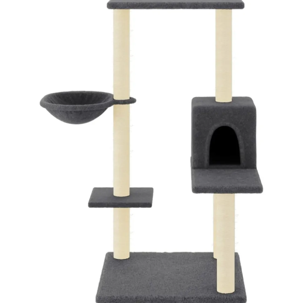 MAISON EXCLUSIVE - Arbre à chat avec griffoirs en sisal gris foncé 95 cm