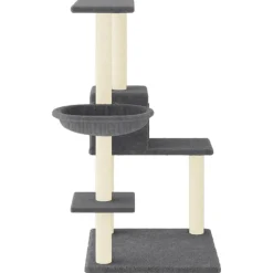 MAISON EXCLUSIVE - Arbre à chat avec griffoirs en sisal gris foncé 95 cm