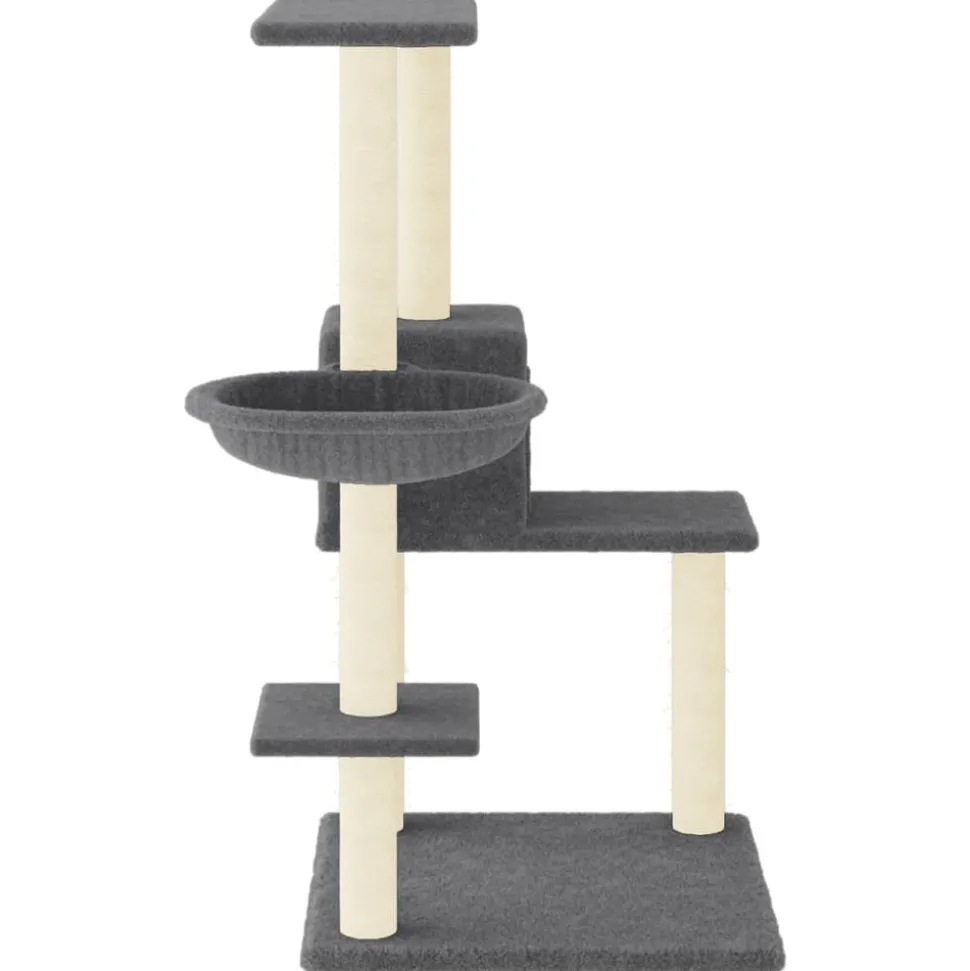 MAISON EXCLUSIVE - Arbre à chat avec griffoirs en sisal gris foncé 95 cm
