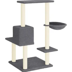 MAISON EXCLUSIVE - Arbre à chat avec griffoirs en sisal gris foncé 95 cm