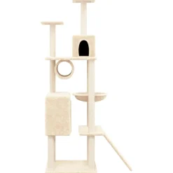 MAISON EXCLUSIVE - Arbre à chat avec griffoirs en sisal crème 168 cm