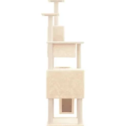 MAISON EXCLUSIVE - Arbre à chat avec griffoirs en sisal crème 168 cm