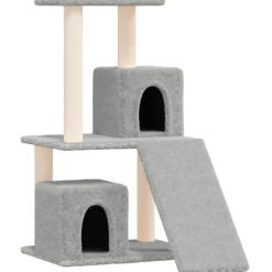 MAISON EXCLUSIVE - Arbre à chat avec griffoirs en sisal gris clair 82 cm