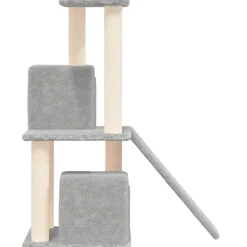 MAISON EXCLUSIVE - Arbre à chat avec griffoirs en sisal gris clair 82 cm
