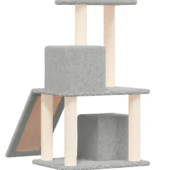 MAISON EXCLUSIVE - Arbre à chat avec griffoirs en sisal gris clair 82 cm