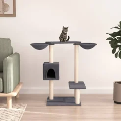 MAISON EXCLUSIVE - Arbre à chat avec griffoirs gris foncé 82 cm