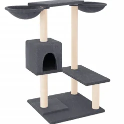 MAISON EXCLUSIVE - Arbre à chat avec griffoirs gris foncé 82 cm