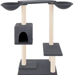 MAISON EXCLUSIVE - Arbre à chat avec griffoirs gris foncé 82 cm