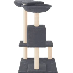 MAISON EXCLUSIVE - Arbre à chat avec griffoirs gris foncé 82 cm
