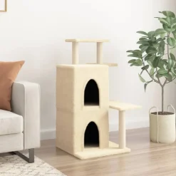 MAISON EXCLUSIVE - Arbre à chat avec griffoirs en sisal crème 97 cm