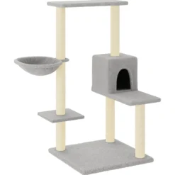 MAISON EXCLUSIVE - Arbre à chat avec griffoirs en sisal gris clair 95 cm