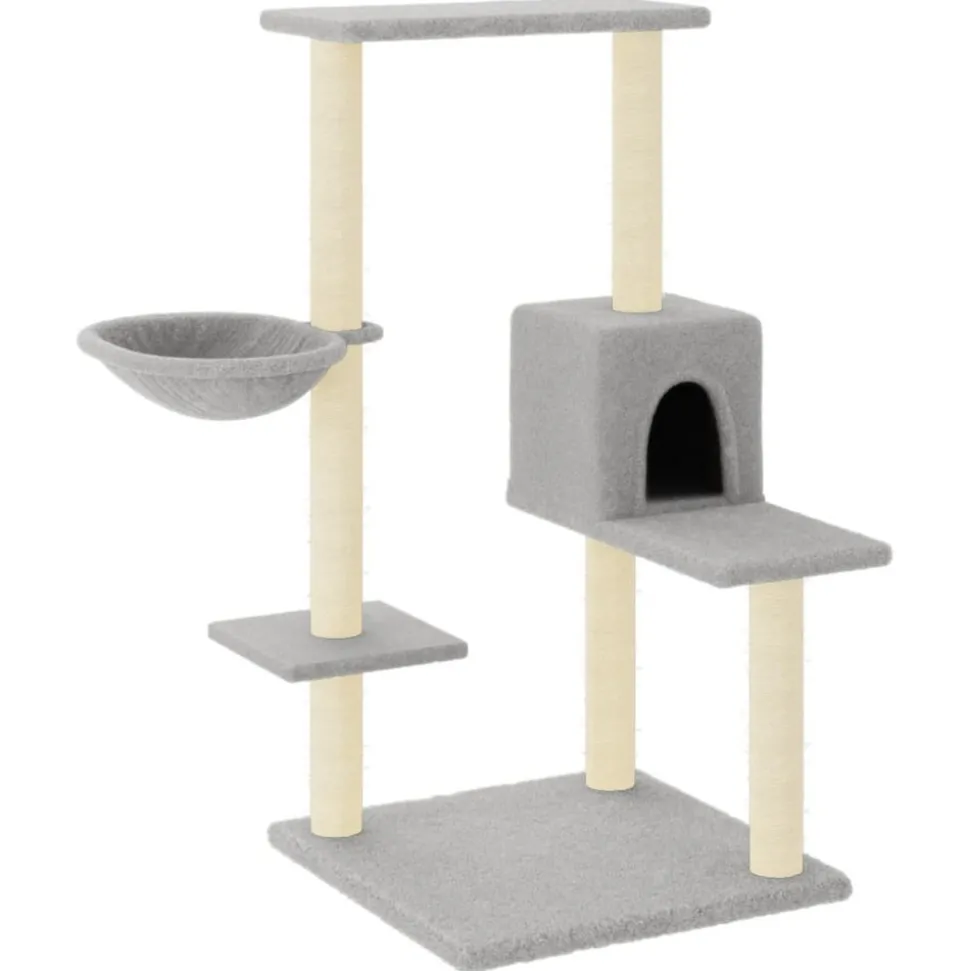 MAISON EXCLUSIVE - Arbre à chat avec griffoirs en sisal gris clair 95 cm