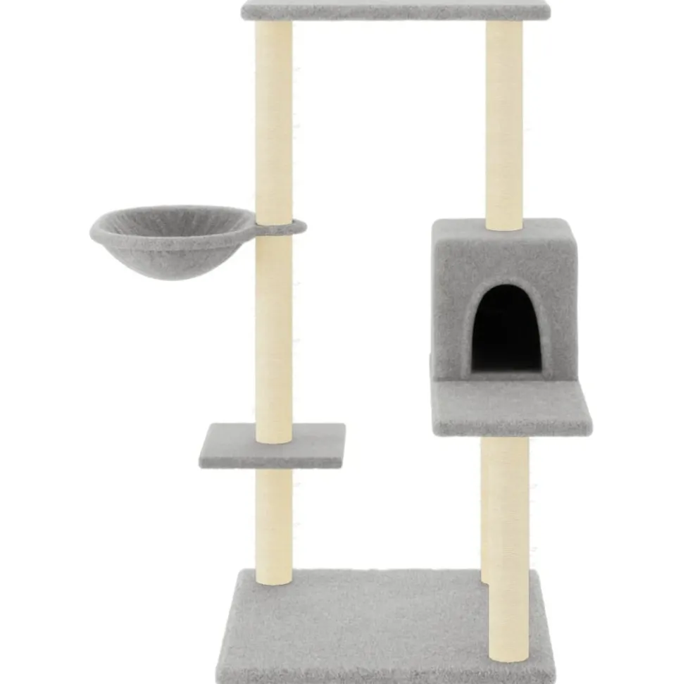 MAISON EXCLUSIVE - Arbre à chat avec griffoirs en sisal gris clair 95 cm