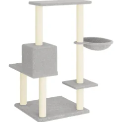 MAISON EXCLUSIVE - Arbre à chat avec griffoirs en sisal gris clair 95 cm