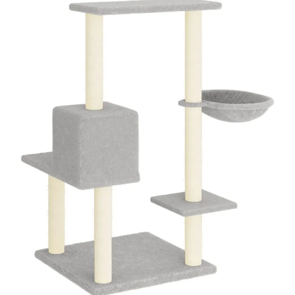 MAISON EXCLUSIVE - Arbre à chat avec griffoirs en sisal gris clair 95 cm