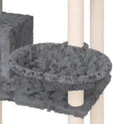 MAISON EXCLUSIVE - Arbre à chat avec griffoirs en sisal gris foncé 131 cm