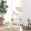 MAISON EXCLUSIVE - Arbre à chat avec griffoirs en sisal crème 131 cm