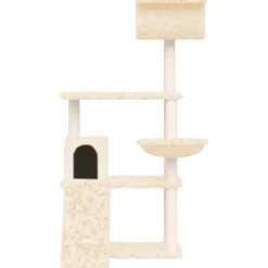 MAISON EXCLUSIVE - Arbre à chat avec griffoirs en sisal crème 131 cm