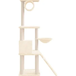 MAISON EXCLUSIVE - Arbre à chat avec griffoirs en sisal crème 131 cm