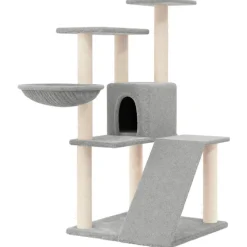 MAISON EXCLUSIVE - Arbre à chat avec griffoirs en sisal gris clair 94 cm